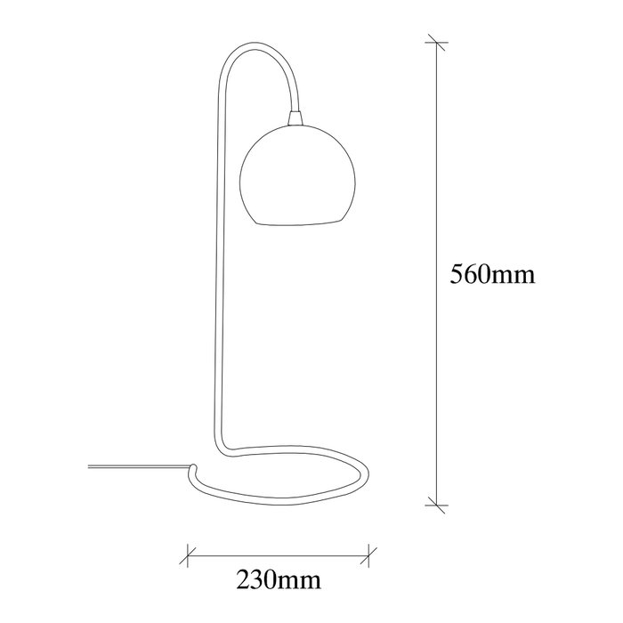 Opviq Yılan - NT - 121 Lámpara de mesa negra